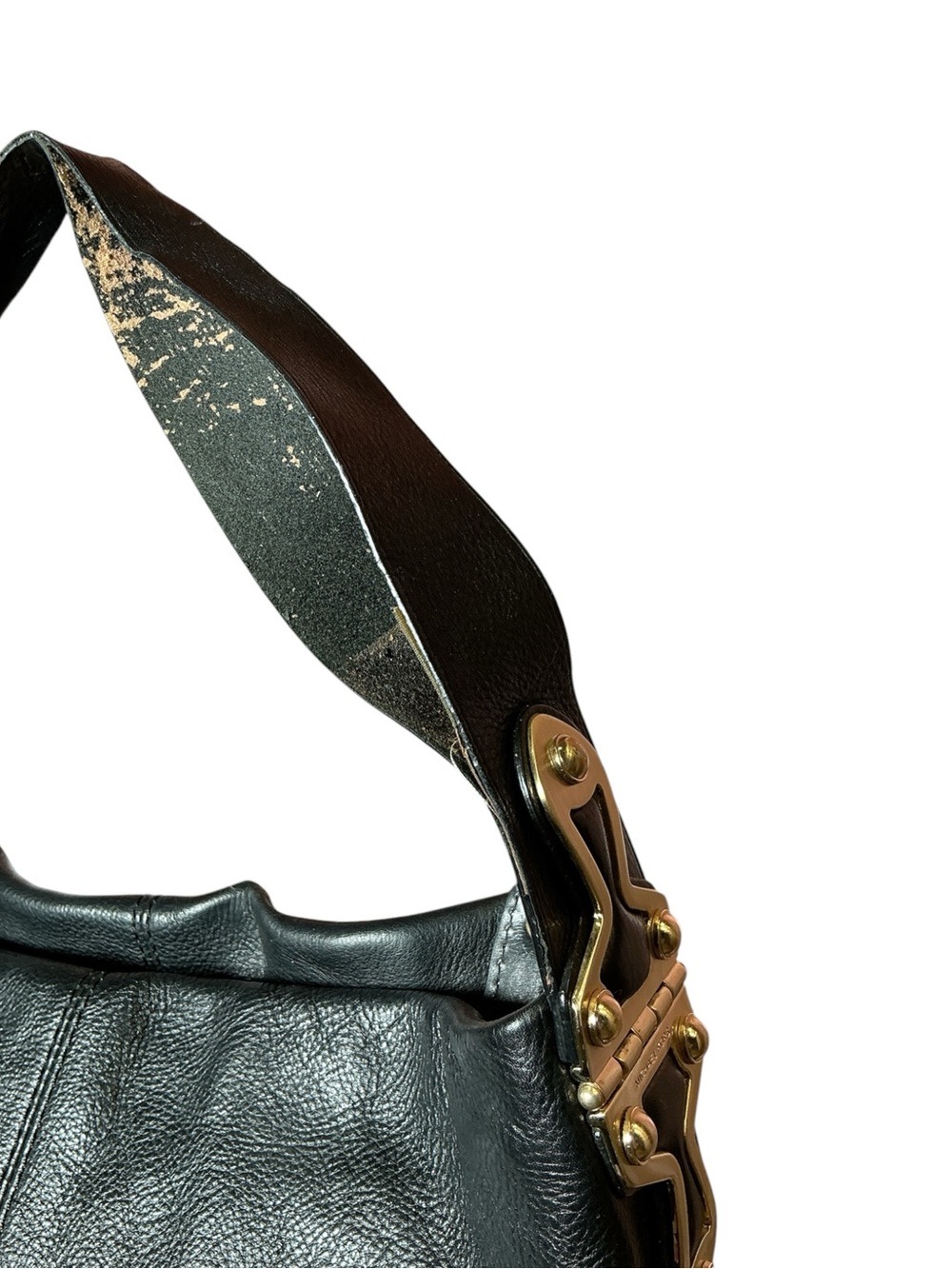 Michael Kors Black Leather Shoulder Hobo Bag - Picture 6 of 7